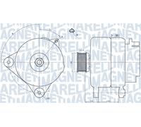 Magneti Marelli Alternatore 063731887010 con puleggia per Renault Megane CC