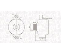 Magneti Marelli 063731952010 Alternatore Saab 9-3, Cadi