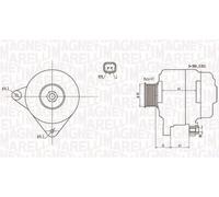 MAGNETI MARELLI 063731959010 Alternatore 12 V 150 A diametro 50 mm con puleggia