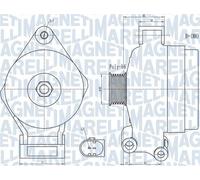 MAGNETI MARELLI 063732044010 Alternatore 14 V 120 A diametro 49 mm senza puleggia