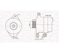 MAGNETI MARELLI 063732062010 Alternatore 12 V 140 A diametro 61 mm con puleggia