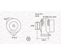 MAGNETI MARELLI 063732069010 Alternatore per TOYOTA