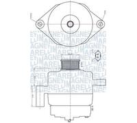 MAGNETI MARELLI 063732181010 Alternatore 14 V 140 A diametro 54 mm con puleggia