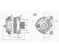MAGNETI MARELLI 063732182010 Alternatore per NISSAN