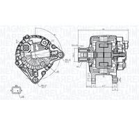 MAGNETI MARELLI 063735356010 Alternatore per NISSAN,RENAULT