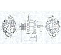 MAGNETI MARELLI 063736094010 Alternatore per ALFA ROMEO,FIAT,JEEP