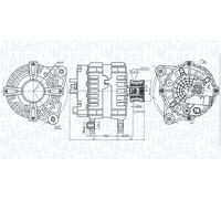 MAGNETI MARELLI 063736381010 Alternatore per NISSAN