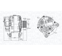 MAGNETI MARELLI 063739064010 Alternatore per DACIA,RENAULT
