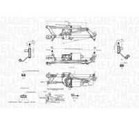 Meccanismo tergicristallo anteriore 064351746010 MAGNETI MARELLI per OPEL