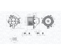MAGNETI MARELLI 069412779010 Ventilatore abitacolo per CITROËN,DS,OPEL,PEUGEOT,V
