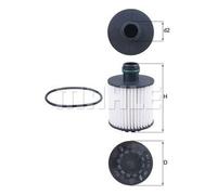 MAHLE ORIGINAL Filtro olio Cartuccia filtro con guarnizione OX 1171D