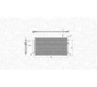 MAGNETI MARELLI 350203104500 condensatore climatizzatore con essiccatore