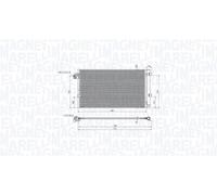 Magneti Marelli Condensatore climatizzatore 350203104700 con essicatore per BMW 5 7