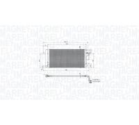 Condensatore radiatore climatizzazione 350203105200 MAGNETI MARELLI per HYUNDAI