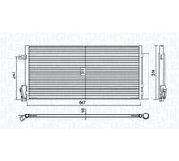 Magneti Marelli Condensatore climatizzatore 350203619000 per Fiat Doblo