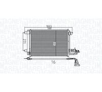 MAGNETI MARELLI Condensatore, Climatizzatore 350203737000