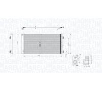 MAGNETI MARELLI 350203747000 condensatore climatizzatore con essiccatore