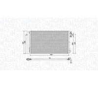 MAGNETI MARELLI 350203752000 Condensatore climatizzatore