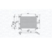 MAGNETI MARELLI 350203772000 Condensatore climatizzatore