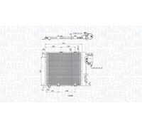 MAGNETI MARELLI 350203885000 condensatore climatizzatore 395x358x16 mm