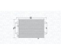 MAGNETI MARELLI 350203931000 condensatore climatizzatore 552x388x16 mm
