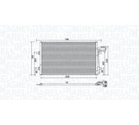 MAGNETI MARELLI 350203934000 condensatore climatizzatore 640x378x16 mm
