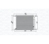 Magneti Marelli Condensatore climatizzatore 350203966000 con essiccatore per Chevrolet Aveo