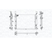 MAGNETI MARELLI 350213142600 Radiatore, Raffreddamento motore per MERCEDES-BENZ,