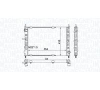 MAGNETI MARELLI 350213154300 Radiatore motore per FIAT BRAVO I (182) BRAVA (182)