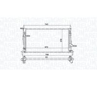 MAGNETI MARELLI 350213157400 Radiatore motore