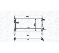 Magneti Marelli Radiatore motore 350213158900 Adatto per Ford Transit Furgone FA FD FB