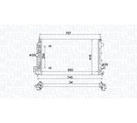 MAGNETI MARELLI 350213162500 Radiatore motore