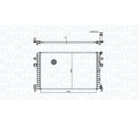 MAGNETI MARELLI 350213166300 Radiatore, Raffreddamento motore per AUDI,SEAT,SKOD