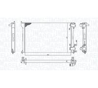 MAGNETI MARELLI 350213171300 Radiatore, Raffreddamento motore per PEUGEOT