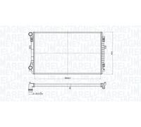 Radiatore, raffreddamento motore MAGNETI MARELLI 350213173400