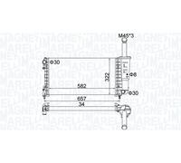 Magneti Marelli Radiatore raffreddamento motore 350213183700 per Lancia Musa