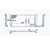 MAGNETI MARELLI 350213202900 Radiatore motore