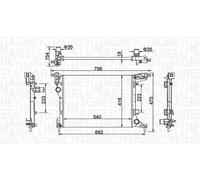 MAGNETI MARELLI 350213203300 Radiatore, Raffreddamento motore per FIAT