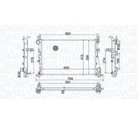 MAGNETI MARELLI 350213203400 Radiatore, Raffreddamento motore per FIAT