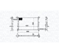 MAGNETI MARELLI 350213203800 Radiatore, Raffreddamento motore per FIAT