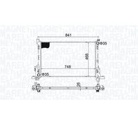 MAGNETI MARELLI 350213207700 radiatore raffreddamento motore 748x468x26 mm