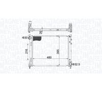 MAGNETI MARELLI 350213209200 Radiatore motore