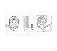 MAGNETI MARELLI 350300000100 Radiatore olio motore