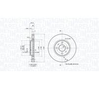 MAGNETI MARELLI 360406029401 - Disco freno singolo anteriore ventilato DFV0294