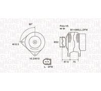 Magneti Marelli 063731756010 Alternatore BMW, Land Rove