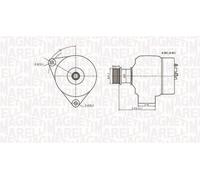 MAGNETI MARELLI Alternatore 90A 12V per CHRYSLER VOYAGER IV (RG, RS)