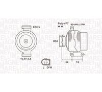 MAGNETI MARELLI Alternatore FORD LAND ROVER 2,4 3,2 1372737 YLE500310 1404792