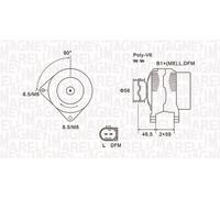 MAGNETI MARELLI Alternatore Generatore Per Audi A2 8Z0 1.4 TDI VW Polo 6R 6C
