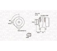 MAGNETI MARELLI Alternatore Generatore Per BMW 5 Serie Touring E61 530D 525D E60