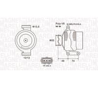 MAGNETI MARELLI Alternatore Generatore Per Ford Mondeo III Turnier BWY 2.0